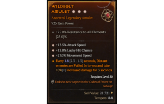 Legendary Amulet[*27 MS | *13.5 ATKSPD | *12 LHC]