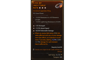 Legendary Ring[*13.5 ATKSPD | *60 DMG_Vulnerable | *135 STR]