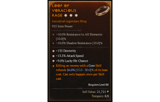 Legendary Ring[*13.5 ATKSPD | *9 LHC | *135 DEX]