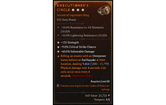 Legendary Ring[*9 Crit | *60 DMG_Vulnerable | *135 STR]