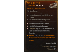 Legendary Ring[*9 Crit | *36 LH:Vulnerable | *60 DMG_Vulnerable]