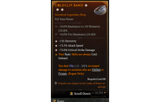 Legendary Ring[*13.5 ATKSPD | *75 DMG_Crit | *135 DEX]