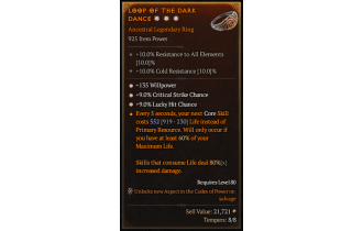 Legendary Ring[*9 Crit | *9 LHC | *135 WP]