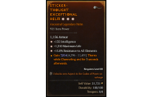 Legendary Helm[*15 ResistAll | *135 INT | *1310 Life]