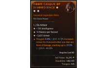 Legendary Helm[*2625 Armor | *6 ESpS | *135 INT]