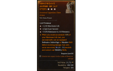 Legendary Chest Armor[*15 ResistAll | *6 SpS | *1310 Life]