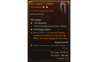 Legendary Pants[*9 Dodge | *135 DEX | 35 CR]