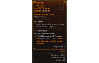 Legendary Boots[*27 MS | *15 ResistAll | *135 DEX]