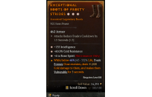 Legendary Boots[Necromancer | *4 BoneSpirit | *135 INT | *60 CR]