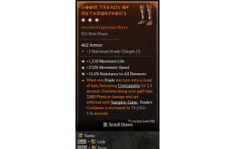 Legendary Boots[*27 MS | *15 ResistAll | *1310 Life]