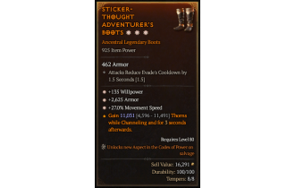 Legendary Boots[*27 MS | *2625 Armor | *135 WP]