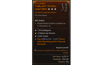 Legendary Boots[*2625 Armor | *6 ESpS | *135 INT]