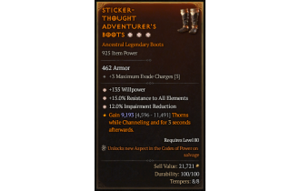 Legendary Boots[*15 ResistAll | *135 WP]