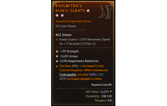 Legendary Boots[*2625 Armor | *135 STR]