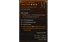 Legendary Boots[*2625 Armor | *135 INT | *1310 Life]