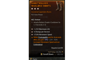 Legendary Boots[*27 MS | *6 ENpS | *1310 Life]