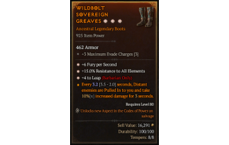 Legendary Boots[Barbarian | *4 Leap | *15 ResistAll | *6 FpS]