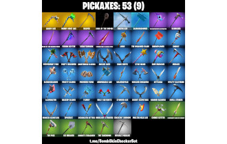 UNIQUE - Star Wand , Merry Minty Pickaxe  [35 Skins, 1450 Vbucks, 53 Axes, 42 Emotes, 52 Gliders and MORE!]