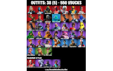 UNIQUE - Tony Stark , Reaper Axe  [38 Skins, 550 Vbucks, 39 Axes, 34 Emotes, 40 Gliders and MORE!]