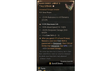 Banished Lord's Talisman[*DMG 60 | *15 %Life | 2 CoreSkills | 9 ATKSPD | 50 DMG_Overpower]