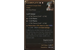 Razorplate[*DMG 195 | *22666 Thorns]