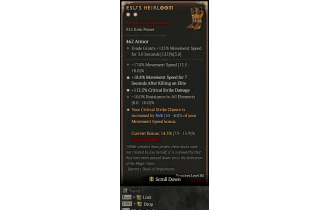 Esu's Heirloom[*CRIT 36 | *112.5 DMG_Crit | *18.8 MSEK | 17 MS | 10 ResistAll]