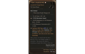 Yen's Blessing[*UNIQUE 60 | *27 MS | 34 ResistAll | 12 RG | 32 ALL]