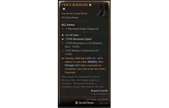 Yen's Blessing[*UNIQUE 60 | *27 MS | *63 ALL | 29 ResistAll | 10 RG]