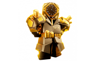 Golden Future Large Clockman [Toilet Tower Defense Item]