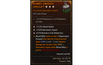 Legendary Amulet[*27 MS | *13.5 ATKSPD | *10.5 RCR]