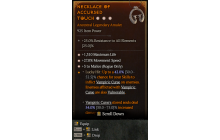 Legendary Amulet[Rogue | *3 Malice | *27 MS | *1310 Life]