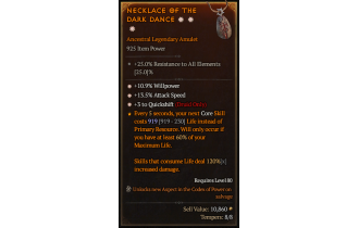 Legendary Amulet[Druid | *3 QS | *13.5 ATKSPD | *10.9% WP]