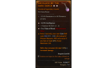 Legendary Amulet[Necromancer | *3 TidesOfBlood | *10.9% INT]