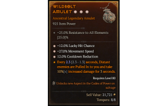 Legendary Amulet[*27 MS | *12 CDR | *12 LHC]