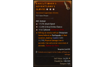 Legendary Gloves[Upheaval | *4 Upheaval | *12 Crit | *13.5 ATKSPD]