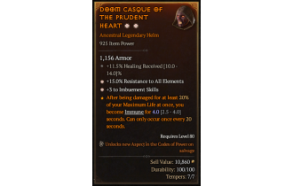 Legendary Helm[Rogue | *3 Imbuements | *15 ResistAll]