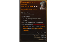 Legendary Chest Armor[Necromancer | *4 BloodMist | *15 ResistAll]