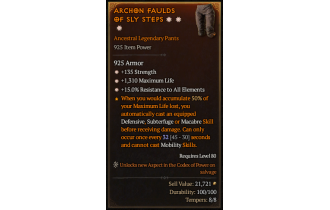 Legendary Pants[*15 ResistAll | *135 STR | *1310 Life]