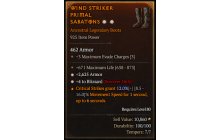 Legendary Boots[Sorcerer | *4 Blizzard | *2625 Armor | 671 Life]