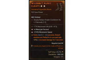 Legendary Boots[*27 MS | *6 MpS | 778 Life]