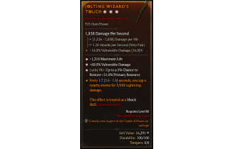 Legendary Wand[*21 LH:Res | *60 DMG_Vulnerable | *1310 Life]