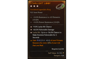 Legendary Ring[*9 LHC | *36 LH:Vulnerable | *60 DMG_Vulnerable]