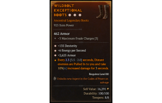 Legendary Boots[*2625 Armor | *6 ENpS | *135 DEX]