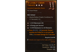 Legendary Boots[*15 ResistAll | *6 ENpS | *1310 Life]