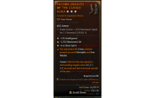 Legendary Boots[Necromancer | *4 BoneSpirit | *135 INT | *1310 Life]