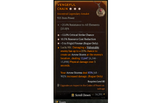 Legendary Amulet[Rogue | *3 FrigidFinesse | *12 Crit | *10.5 RCR]