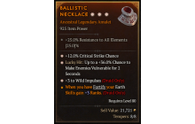 Legendary Amulet[Druid | *3 WildImpulses | *12 Crit | *36 LH:Vulnerable]