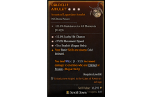 Legendary Amulet[Rogue | *3 Exploit | *27 MS | *12 LHC]