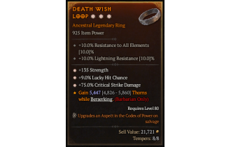 Legendary Ring[*9 LHC | *75 DMG_Crit | *135 STR]