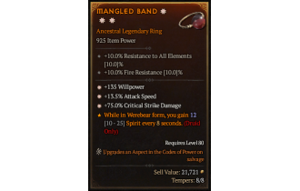 Legendary Ring[*13.5 ATKSPD | *75 DMG_Crit | *135 WP]